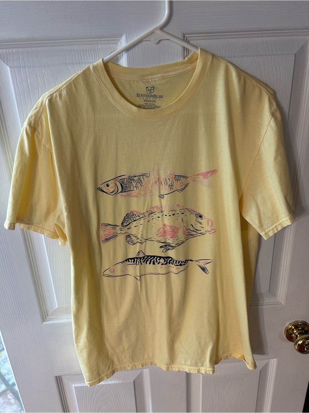 Southern Bliss Yellow Graphic Fish Tee